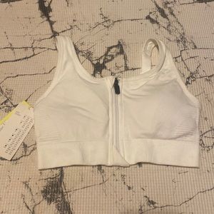 Zip up sports bra